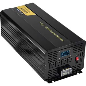 Inverter per Auto a Onda Sinusoidale Pura da 5000 Watt, da DC 12V a AC 120V, con Display LCD, Porta USB, Telecomando e Tensione di Uscita 110V - Product Image 4