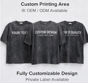T-shirt à manches courtes en coton 100% tricoté lourd 240 GSM personnalisable OEM Streetwear Impression sérigraphique Séchage rapide - Product Image 3