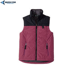 Gilet matelassé court en laine pour l'hiver, style streetwear, col montant, fermeture éclair, motif uni, service OEM - Product Image 6