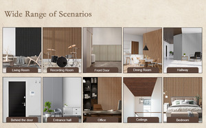 Không thấm nước <span class=keywords><strong>WPC</strong></span> lưới tản nhiệt tấm Tường Bảng chất lượng trong nhà phòng vật liệu xây dựng với hạt gỗ cho khách sạn và căn hộ - Product Image 2