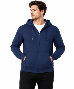Sudadera con capucha y cremallera personalizada para hombre, forro polar grueso, sudadera con cremallera completa, fabricante de ropa urbana de marca privada, venta al por mayor OEM - Product Image 3