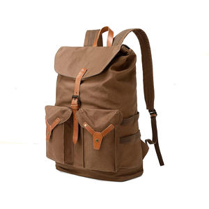 Mochila de Lona Vintage con Múltiples Bolsillos para Hombre y Mujer, Resistente y Elegante para Viajes, Escuela y Uso Diario al Aire Libre - Product Image 1
