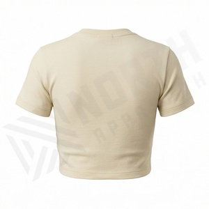Camiseta Corta Informal para Mujer, Diseño Moderno, Color Personalizado, Teñido Anudado, Algodón, Manga Corta, Prenda de Moda - Product Image 2
