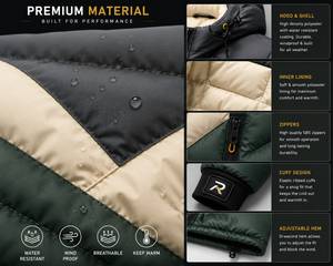 Chaqueta Acolchada con Capucha para Hombre, Nuevo Estilo, Tejido Suave y Cálido, Material Cómodo y Duradero, Transpirable y Ecológico - Product Image 6