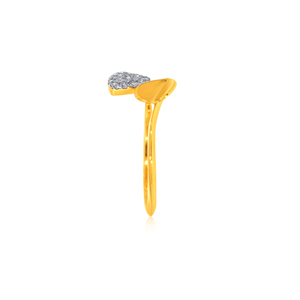Anillo de Diamantes Love Poise, Anillo Doble de Corazón en Oro de 18K para Mujer, Joyería Fina Romántica con Diamantes de Forma Redonda - Product Image 4