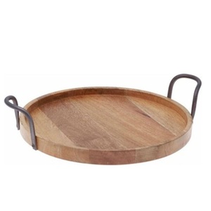 Bandejas de Servicio de Alimentos para Uso en Hoteles y Hogares, Bandeja Decorativa de Madera con Acabado Natural, Decoración Superior, Bandeja para Servir Té y Café - Product Image 5