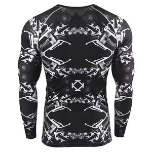 Design Your Own Logo Men Rash Guard Solid Color Lightweight Top Trending Custom Made <b>Compression</b> Sportswear - Product Image 2