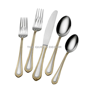 Mirrored Steel <b>Flatware</b> Cutlery Set Natural Polished Latest Design Food Grade Metal Cutlery <b>Flatware</b> for Parties - Product Image 3