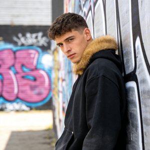 2026 Trending Men Oversized Washed Distressed Hoodie Detachable Faux <b>Fur</b> <b>Trim</b> Streetwear Hip-Hop Heavy Fleece Wholesale OEM - Product Image 3