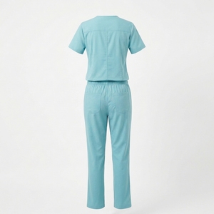 Women Surgical <b>Nursing</b> <b>Scrub</b> Sets Hospital Uniform 100% Cotton Woven Fabric Seamless Fusing Breathable Custom <b>Scrubs</b> - Product Image 3