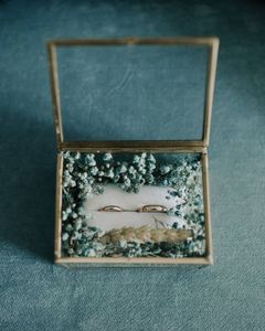 Customized <b>Hexagon</b> Glass Ring <b>Box</b> with Metal Frame, Decorative Storage Organizer Ring <b>Box</b> For Wedding <b>Gift</b> & Home use - Product Image 2