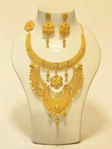 New Fashion Hiphop Style Gold Plated Brass Diamond Women's Jewelry Set Necklace Engagement Wedding Anniversary Gift Party Chunky - Product Image 4