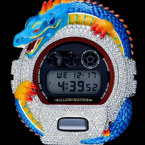 Custom Luxury Iced Out Bezel for 5600 Watch Case Moissanite Bust Down Square Mod Kit Gold Plated Hip Hop Bling Jewelry - Product Image 6