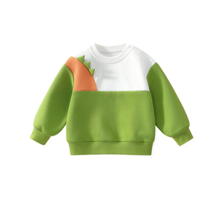 Sweat-shirt à capuche unisexe pour bébé, motif dinosaure coloré, style vintage, respirant, en polaire, manches régulières, haut d'automne - Product Image 1