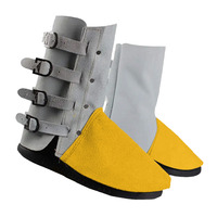 Protège-chaussures de soudage antidérapants en cuir de vachette respirant, protection industrielle, chaussures de sécurité pour la protection des pieds