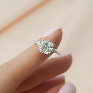 IGI/GIA Lab Grown Cut Diamond Vintage 14K Anillo de boda/compromiso amarillo Unisex Oro blanco fino para fiesta de aniversario-Worthy - Product Image 4