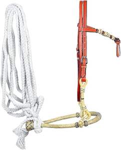 Têtière de cheval en cuir de qualité supérieure, design personnalisé, style western, avec peitorale - Product Image 5