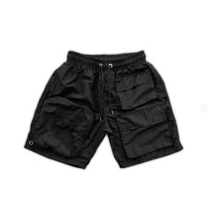 Shorts en jean épais personnalisés pour hommes, style streetwear, vintage, avec fermeture éclair, 100 % coton, coupe-vent - Product Image 1