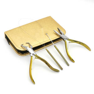 Kit de herramientas profesionales para extensiones de cabello con alicates, aguja de bucle y cuentas para extensiones de cabello con micro anillos y nano anillos - Product Image 1