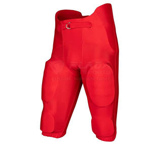 Pantalon de football américain haute performance en tissu extensible avec protections pour les cuisses et les genoux pour les joueurs - Product Image 3