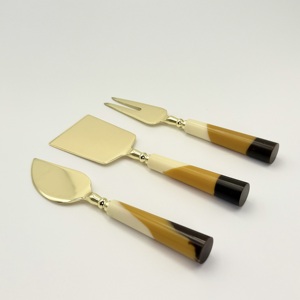 Amazing Stainless Steel Gold <b>Cheese</b> <b>Set</b> Multicolor Resin Handle with Food Safe SetDishwasher Safe <b>Cheese</b> Tools for Kitchenware - Product Image 6
