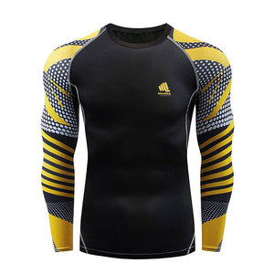 เสื้อรัดกล้ามเนื้อแขนยาวสำหรับ MMA ระบายอากาศได้ดี เป็นมิตรกับสิ่งแวดล้อม แห้งเร็ว คุณภาพสูง ปรับแต่งได้สำหรับผู้ชาย - Product Image 1
