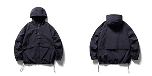 Chaqueta Cortavientos de Alta Calidad con Logotipo Personalizado, Cierre de Cremallera, Cuello Alto, Diseño con Letras, para Senderismo, Camping, Ciclismo y Actividades al Aire Libre para Hombre - Product Image 2