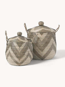 Natural Rattan Storage <b>Basket</b> With Handles Bowl Shape Rustic Multi-Purpose Decorative <b>Basket</b> for Home Organizing - Product Image 2