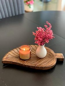 Pot à bougie en verre ambré avec couvercle 300 ml, récipient rond pour cire, support de bougie décoratif imprimé en sérigraphie pour la décoration intérieure - Product Image 2