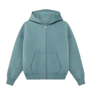Sudadera con Capucha Gris para Hombre con Paneles Blancos, 100% Algodón Felpa, Corte Regular Informal, Ropa de Invierno - Product Image 3