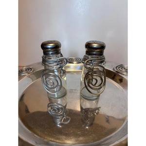 Salières et poivrières en verre avec support en fil métallique en spirale, outils durables pour herbes et épices, lavage à la main uniquement - Product Image 5