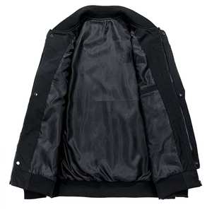 Stylish Boxy PU Leather Bomber Classic Comfortable Coated Stand Collar Front Logo Flight Bomber reversible bomber <b>jackets</b> - Product Image 2