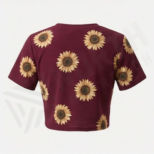 เสื้อครอปแขนสั้นผู้หญิงสีตามสั่ง ทรงเข้ารูป สไตล์ลำลอง แฟชั่น เสื้อผ้าพื้นฐาน สตรีทแวร์ - Product Image 2