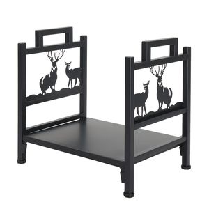 Porta Legna Moderno a Singolo Strato con Motivo Animale, Porta Legna in Metallo per Interni per Combustibile a Legna - Product Image 2