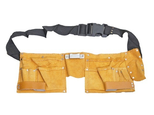Cow Split Leather Waist Tool Bag with Pocket - Product Image 2
