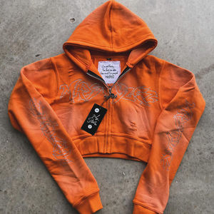 Conjunto de Sudadera con Capucha Unisex con Lavado Ácido y Pantalones de Chándal Acampanados Bordados para Hombre, Estilo Vintage Urbano, Tejido de Alta Gramaje y Calidad - Product Image 5