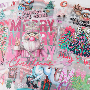 High Quality Christmas Plastisol Heat Press <b>Iron</b> <b>On</b> Dtf Heat Transfer Screen Printing Garment Dtf Heat Transfer - Product Image 2