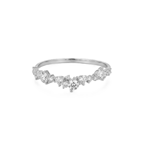 Bague de Mariage Empilable en Or Massif 9K 10K 14K 18K pour Femme, Diamant de Laboratoire Rond Certifié IGI, Demi-Éternité - Product Image 3