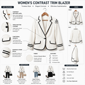 Blazer élégant de couleur unie pour femmes, idéal pour les occasions professionnelles, inspiré des fraternités et sororités grecques Delta Sigma et de la franc-maçonnerie. - Product Image 5