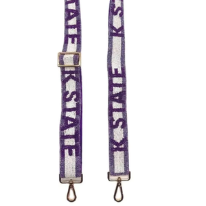 Sangle de sac à perles violettes, bandoulière de remplacement pour sac à main, accessoires de sac à main, pièce de sangle - Product Image 1