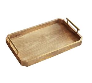 Bandeja Redonda de Melamina Multiusos para Servir, para el Hogar, Restaurante, Sala de Estar, Vajilla, Utensilios de Cocina, Bandeja de Almacenamiento 100% de Madera - Product Image 3