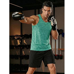 Camiseta sin mangas para gimnasio para hombre – Camiseta deportiva transpirable de secado rápido – Chaleco ligero para correr y hacer ejercicio para entrenamiento y deportes - Product Image 3