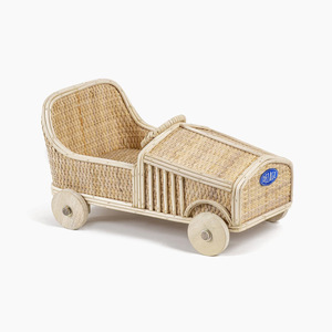 Coche de juguete de ratán ecológico hecho a mano para bebés y niños pequeños, coches de muñecas tipo limusina, precio competitivo - Product Image 2