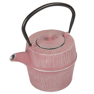 Kyusu 29 Oz Cast Iron Tea <b>Pot</b> <b>Set</b> in Pink Color - Product Image 3