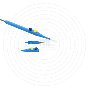 Crayon électrochirurgical bipolaire manuel en acier inoxydable à usage unique avec nettoyeur de pointe et étui - Product Image 2