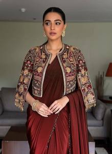 Ensemble Lehenga Choli en Faux Georgette pour Femme, Tenue Traditionnelle Longue pour Fête Ethnique, Style Indien et Pakistanais, Vêtement Décontracté, Coupe Classique, Taille Unique - Product Image 5