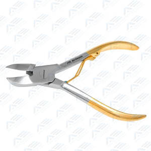 Pince à ongles demi-plaqué or en acier inoxydable de qualité supérieure outil de coupe-cuticules et coupe-ongles pour manucure et pédicure - Product Image 3