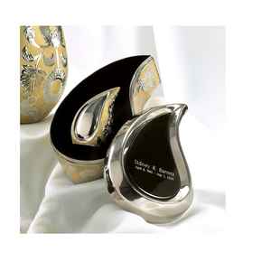 Urne funéraire en forme de goutte d'eau de style européen, finie à la main, personnalisable, en laiton, pour cendres, souvenir de crémation pour la mémoire de la famille, PET - Product Image 3
