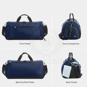 Stylish Casual Sports Gym Bag <b>Shoe</b> Compartment Lightweight Polyester <b>Foldable</b> Eco-Friendly Nylon Lining Travel Friendly Design - Product Image 5