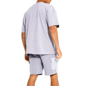 Conjunto de Dos Piezas de Moda para Hombre, Talla Grande, al por Mayor, Estilo Urbano, con Logotipo Personalizado, Ropa de Verano, Camiseta y Pantalones Cortos - Product Image 6